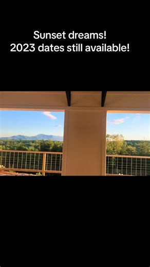 Booking 2023,2024 and beyond today! Let us know how we can help make your sunset dreams come true! #weddingvenue #wnccaterer #lodgingonsite #retreats #anyreasontocelebrate #proposalpackage #marryme #engagement #mountaingetaway #traveltok
