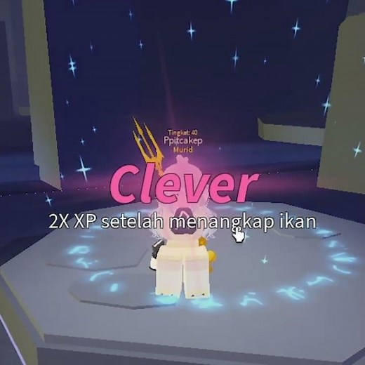 finally i get clever enchant in fisch!😎😋✨ #roblox #fisch