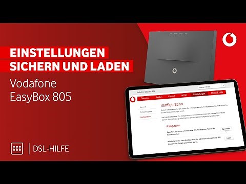 Vodafone EasyBox 805: Einstellungen speichern