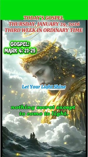 He reminds us to listen carefully and use what God has given us to bring light to others.