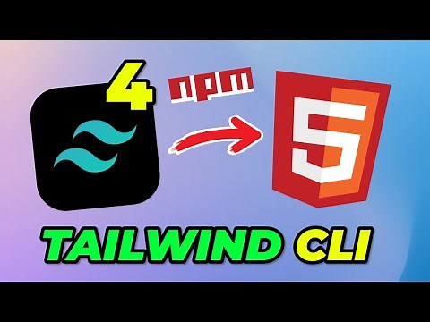 Add Tailwind CSS 4 to HTML using NPM & Tailwind CLI