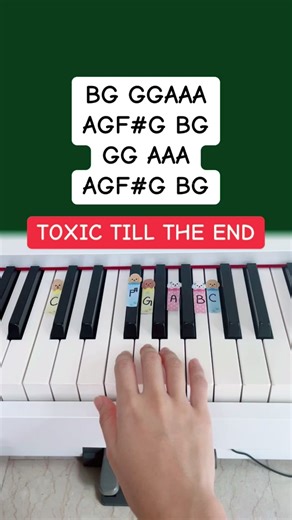 Toxic Till The End - Easy Piano Tutorial for Beginners