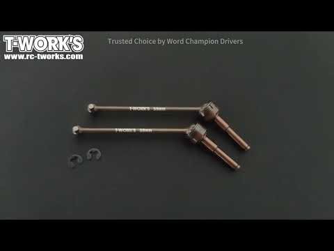 T-Works Steel Front CVD Set (59mm) for Yokomo Dog Fighter | Heavy Duty Upgrade 🏎️💨