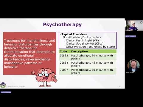 HCGTV: Webinar Snippet - Behavioral Health Service Codes: Psychotherapy 90832, 90834, 90837