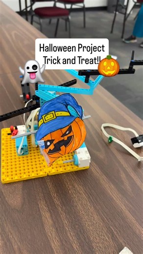 #halloween #fun #robotics project .Trick first and then catapult a treat!! #lego #legorobotics #handsonlearning #spikeprimelego #playfullearning #legospikeprime #creativity #fununlimited | Robotics And Kids | Facebook