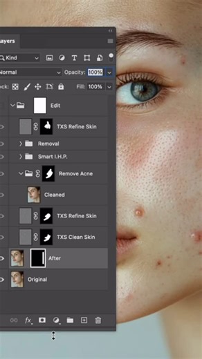Creative Magic Panels on Instagram: "Skin retouching example made in few minutes using only the features of the Magic Touch 2 plugin for Photoshop. This is an extreme example of imperfections removal which can be done of course in a many different ways. We wanted just to show the extreme potentials achieved with the use of the Panel. #retouching"