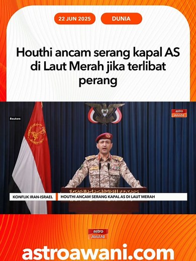 Amaran Houthi Terhadap Kapal AS di Laut Merah