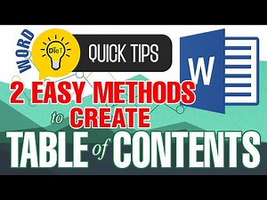MS Word Hack: How to Make a Table of Contents (Manual and Automatic)