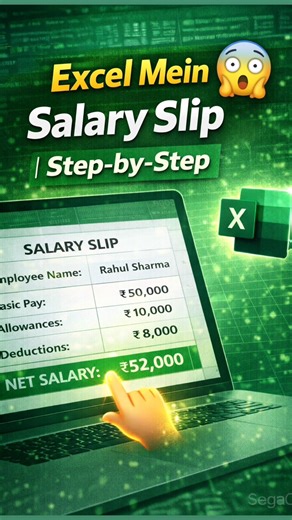 Excel Mein Salary Slip Kaise Banaye 😲 | Automatic Salary Slip in Excel | Step by Step