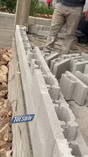 This type of building materials uses interlocking system. They do not put infill in this type of walling. We can adopt here in the Philippines but we need to put mortar infill and vertical & horizontal dowel reinforcement. #concreteformedblocks #fbreelsfypシ゚viralシ #fbreels #reelsfb #houseandlotforsaleph #construction #contractor #constructionlife #viralvideos #building | Concrete Formed Blocks