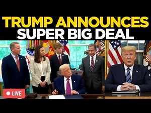 Trump Speech LIVE | Trump's 'BIG' Announcement; White House Strikes First Trade Deal | US News LIVE