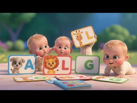 Cute Animal ABC Flash Cards 🐶🦁🔤 | Learn ABC for Kids | Preschool Alphabet & Animal Learning