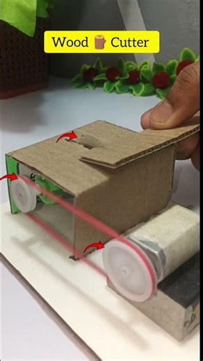Today I will Make Mini Wood 🪵 Cutter Machine with 12 volt dc motor #shorts