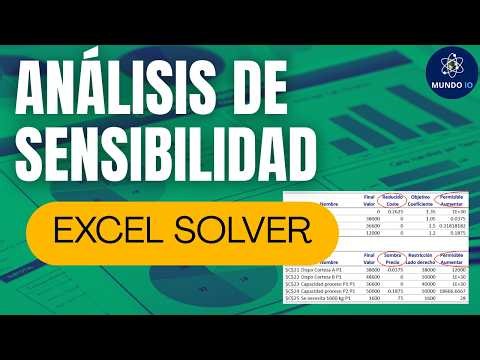Análisis de Sensiibilidad con Solver de Excel