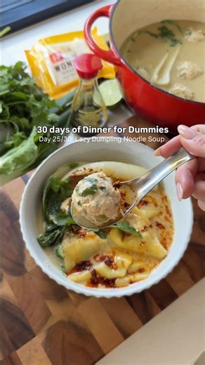 Deconstructed Lazy Dumpling Soup 🍜 🥟
