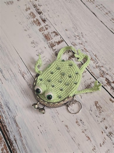 Crochet Frog Coin Purse, Frog Keychain - Etsy