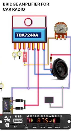 TDA7240A Extreme Car Audio: Bridge Amp Build#electronic