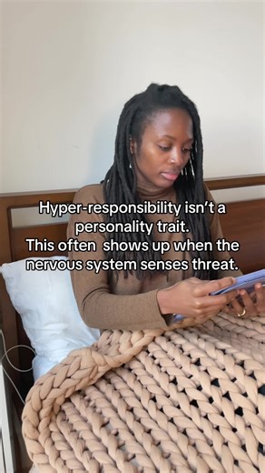Hyper-responsibility at work is usually praised. And is seen as a personality trait, something inherent in you. It gets read as competence, reliability, and leadership. Over time, it can start to feel like “just how I am.” But in high-stakes roles — especially when work is tied to income or stability — hyper-responsibility is often a nervous system response to threat. The body stays alert because the cost of getting it wrong is real. When a survival response gets rewarded, we can often take ut o