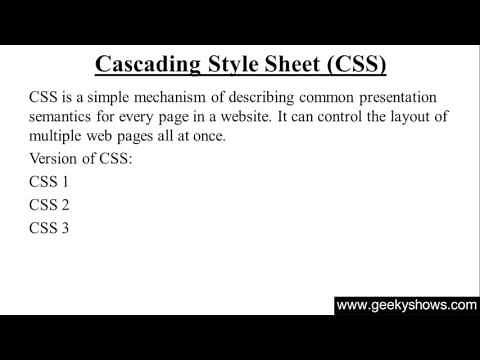 Introduction to CSS (Hindi)