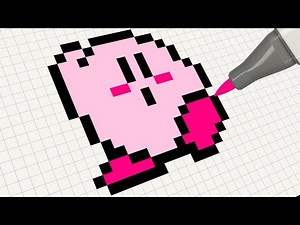 How To Draw Kirby Pixel Art | Drawing Kirby Step By Step Tutorial