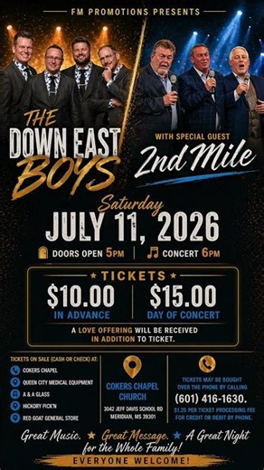 Richard Ferguson & Mia Invite You to See The Down East Boys LIVE! | July 11 Concert