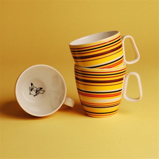 Iittala and Pokémon design stripy tableware emblazoned with Pikachu