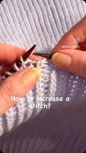 788 reactions · 64 shares | Here is one way to increase stitches. #knittingreels #pattern #tipoftheday #knittingteacher #knitting #learningtoknit #knitwithkristallikimara #forbeginners #increase #stitch | Kristallikimara | Facebook