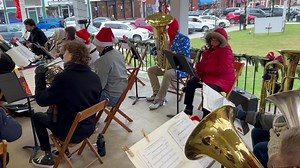 5.1K views · 181 reactions | The Waterloo Municipal Band didn’t let a 28 degree wind chill with wind gust to 29 MPH stop them from performing Christmas classics during Sunday’s Explore Waterloo concert. Many fans honked their car horns in appreciation after each song. | Republic-Times | Facebook