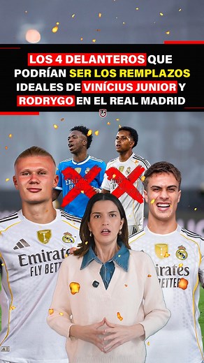 447K views · 13K reactions | Los 4 delanteros que podrían ser los reemplazos ideales de Vinícius Junior y Rodrygo en Real Madrid #futbol #realmadrid #vinijr #rodrygo #fichajes | La Gambeta | Facebook