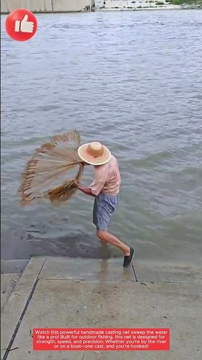 Master Cast: Handmade Net in Action! 🎣🔥
