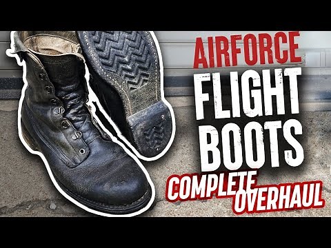 80's 90's Air Force Flight Boots Are Taken Completely Apart & Restored | Military Boot Restoration
