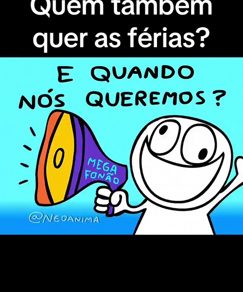 Quem também quer as férias? — meme escolar sobre prova e férias