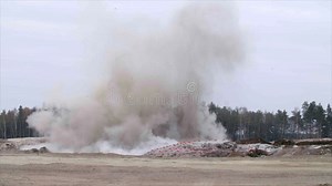 Slow-motion Dynamite Explosion at the Quarry Stock Footage - Video of resource, business: 81233974