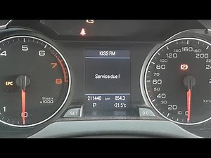 How do I reset the Audi A4 service warning light?
