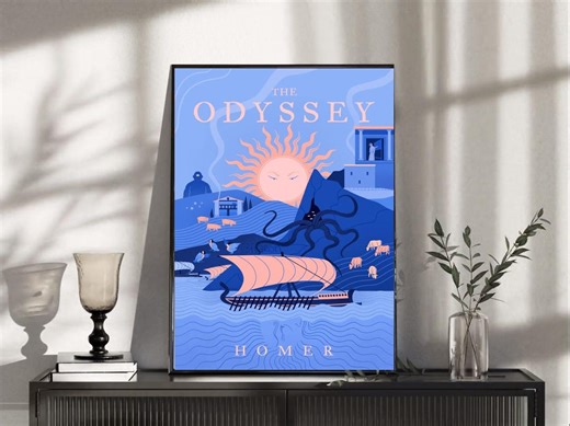 The Odyssey Art Print Homer Epic Poster Classical Literature Decor - Etsy