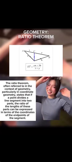 Understanding the ratio theorem lays the groundwork for more advanced topics in mathematics, such as vector algebra, calculus, and linear transformations. Follow for more tips. #mathisbeautiful #math #maths #mathematics #fyppppppppppppppppppppppp #highschool #highschoolmath #geometry #vectors #vector #linearalgebra #trigo