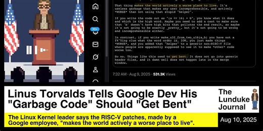 Linus Torvalds Tells Google Dev His "Garbage Code" Should "Get Bent"