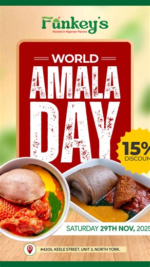 Funkeys Delicacies on Instagram: "Saturday! Saturday! Saturday! Amala and all kinds of proteins will be available at a discounted price😋 don’t snooze on this !!! 💃 #funkeysdelicacies #food"