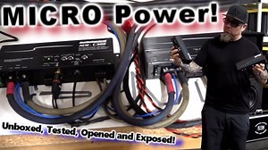 Audiocontrol ACM Micro Amplifiers Unboxed, Played, Dyno Tested and Exposed (the Guts) visit: http://www.stevemeadedesigns.com/board - Join our fun, friendly and knowledgeable community today! Today on the test bench i have the very micro Audiocontrol ACM 1.300 and 4.300 amps....hooked up and playing they sound great! They get pretty loud for a rated 300 watts each. Or are they REALLY 300 watts? watch and find out. For more info on these amps click here https://www.audiocontrol.com/car-audio/powe