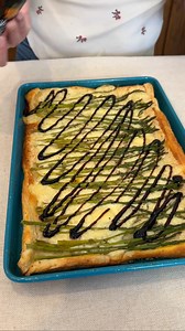 9K views · 38 reactions | Incredible side dish (asparagus flatbread) Olivia uses puff pastry dough, olive oil, gruyere cheese, asparagus, pepper, salt, egg and balsamic glaze to make a yummy dish. This original video was produced by Network Media LLC and Olivia | Jacky and Olivia’s Kitchen | Facebook
