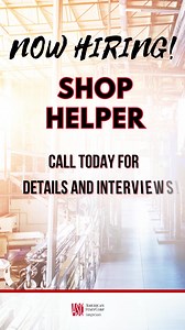 NOW HIRING SHOP HELPER! Will be #manufacturingindustrial wire...