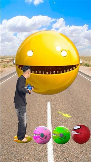 Wait me jump on colour monster Pac-Man vs siren head, zombie,Big monster Pac-Man #youtubeshorts