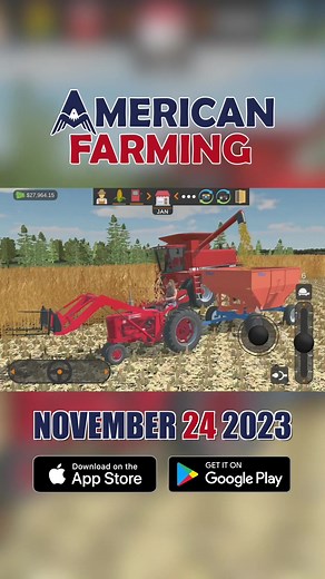 American Farming is now available to download on the App Store and Google Play Store! #AmericanFarming #gaming #farminggame #gamerelease #fyp