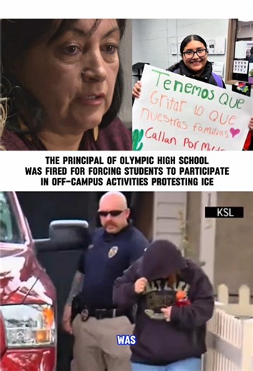 The principal of Olympic High School was fired for forcing students to participate in off-campus protests against ICE. #fyp #tiktok #ice #fired #dismissal