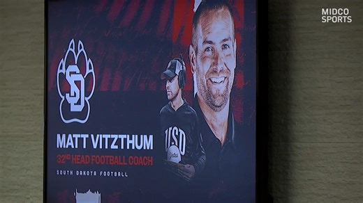 A new era for South Dakota Football. Matt Vitzthum was introduced this morning as the program’s 32nd head coach. He joined Midco Sports' Jay Elsen to discuss what the opportunity means to him, the mentors who guided him and the players who have rallied behind him. #MidcoSports | South Dakota Coyotes | #GoYotes | Midco Sports