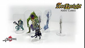 Arcknight Flat Plastic Miniatures: Alien Codex; 56 Unique Alien-Themed Minis for Starfinder; Affordable, Skinny Figurines for SF, Shadowrun, and Other Tabletop RPG Games