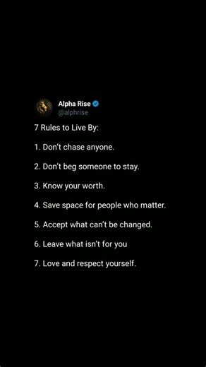 317 reactions · 33 shares | Master these 7 rules and watch your life level up 礪 #alpharise #manhood #selfrespect #worth #strength #discipline #mindset #growth #truth #power #wisdom | Alpha Rise | Facebook