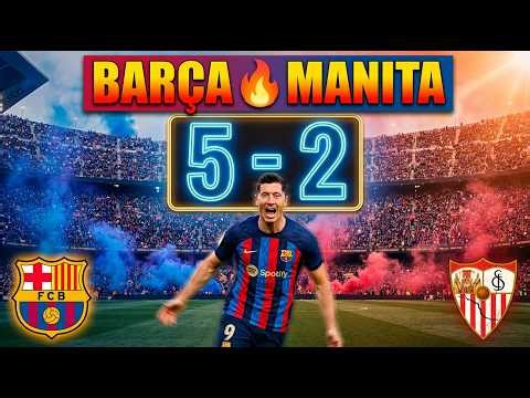 BARÇA 5-2 SÉVILLE | TOUS LES BUTS | La Manita 🖐️ | La Liga 2026
