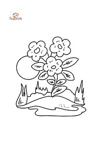 Spring flowers coloring page for Kids ♥ Online and Print for Free!