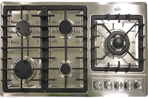 Alva GDH101 – 90cm 5-Burner Stainless Steel Gas Hob | Wok Burner | LPG